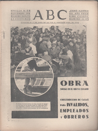 PERIODICO ABC DE SEVILLA 26 DE NOVIEMBRE DE 1938 Nº 11073