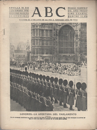 PERIODICO ABC DE SEVILLA 30 DE NOVIEMBRE DE 1938 Nº 11076