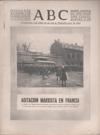 PERIODICO ABC DE SEVILLA 3 DE DICIEMBRE DE 1938 Nº 11079