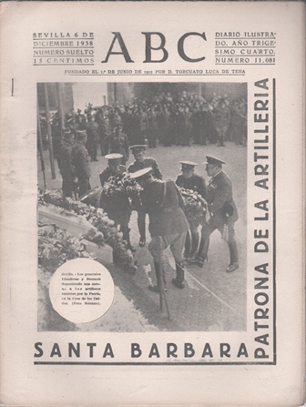 PERIODICO ABC DE SEVILLA 6 DE DICIEMBRE DE 1938 Nº 11081