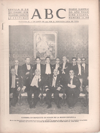 PERIODICO ABC DE SEVILLA 22 DE DICIEMBRE DE 1938 Nº 11095