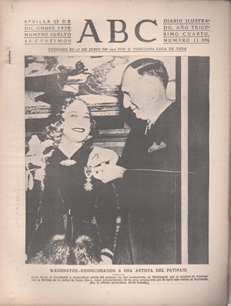 PERIODICO ABC DE SEVILLA 23 DE DICIEMBRE DE 1938 Nº 11096