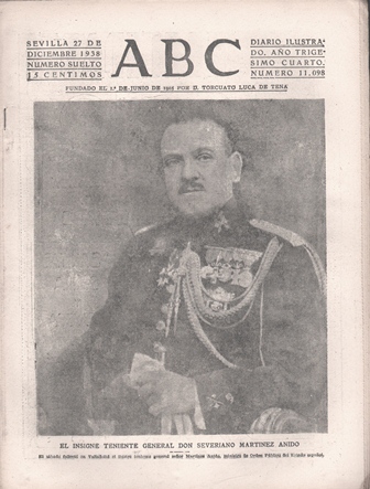PERIODICO ABC DE SEVILLA 27 DE DICIEMBRE DE 1938 Nº 11098