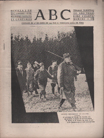 PERIODICO ABC DE SEVILLA 2 DE DICIEMBRE DE 1938 Nº 11078