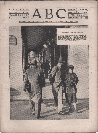 PERIODICO ABC DE SEVILLA 4 DE DICIEMBRE DE 1938 Nº 11080