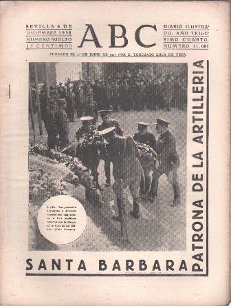 PERIODICO ABC DE SEVILLA 6 DE DICIEMBRE DE 1938 Nº 11081