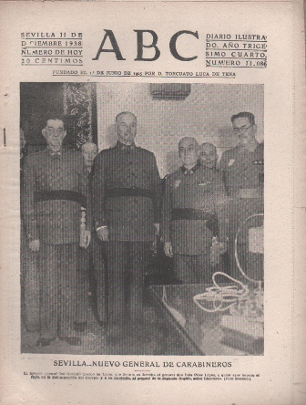 PERIODICO ABC DE SEVILLA 11 DE DICIEMBRE DE 1938 Nº 11086