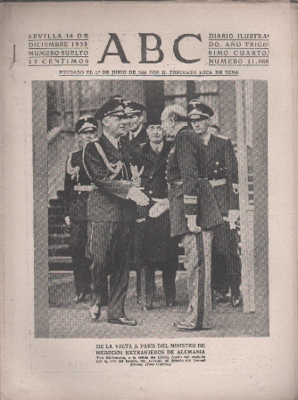 PERIODICO ABC DE SEVILLA 14 DE DICIEMBRE DE 1938 Nº 11088