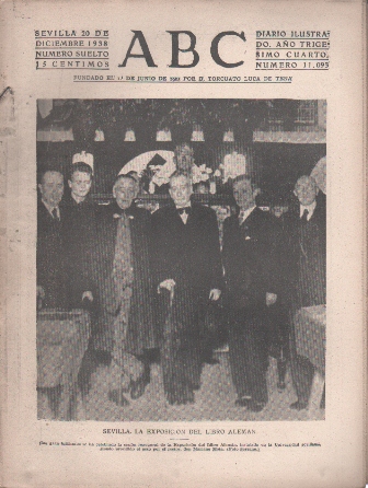 PERIODICO ABC DE SEVILLA 20 DE DICIEMBRE DE 1938 Nº 11093
