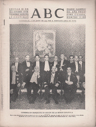 PERIODICO ABC DE SEVILLA 22 DE DICIEMBRE DE 1938 Nº 11095