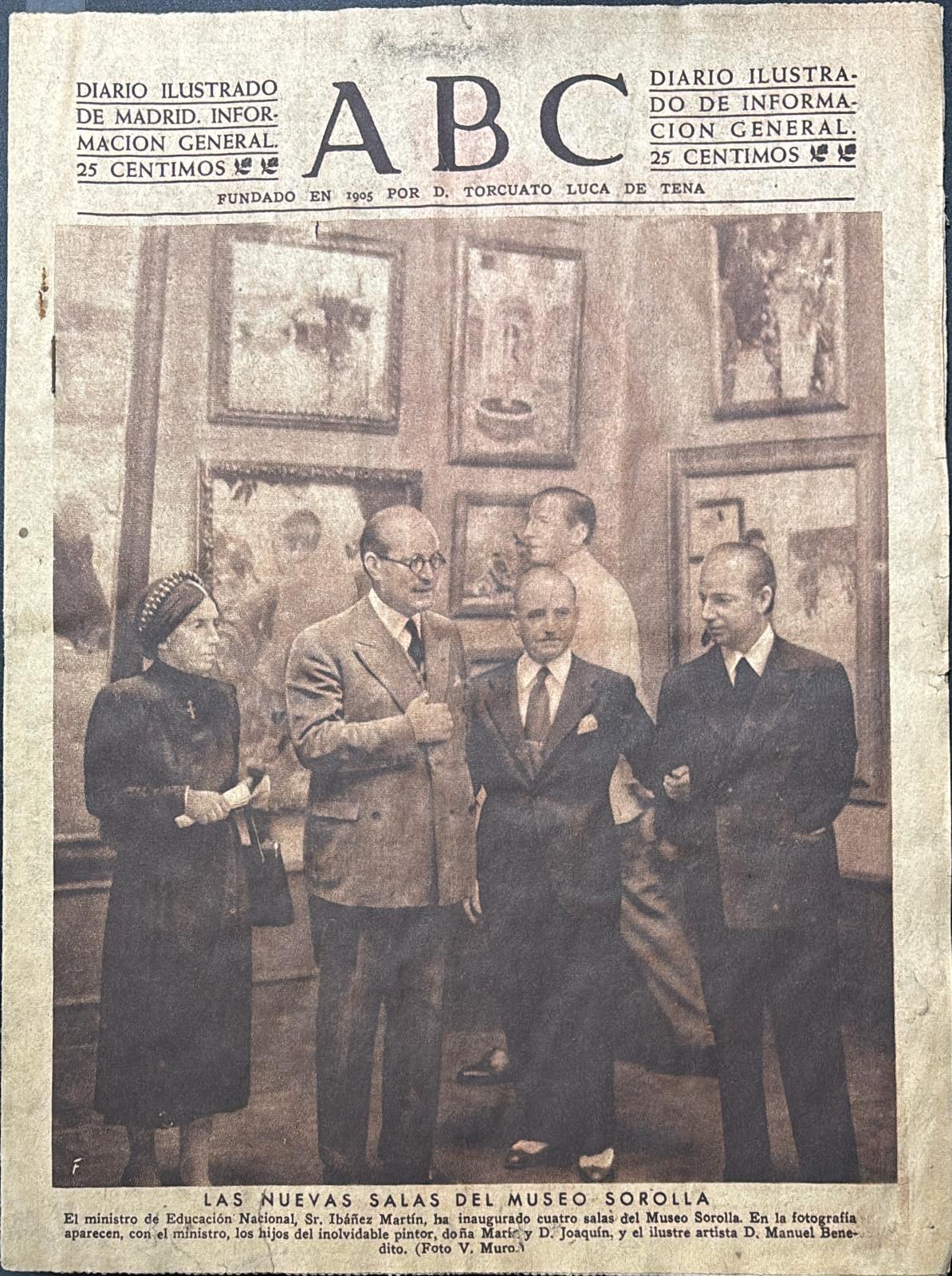 PERIODICO ABC MADRID-SEVILLA 4 DE JULIO DE 1945 Nº 13071