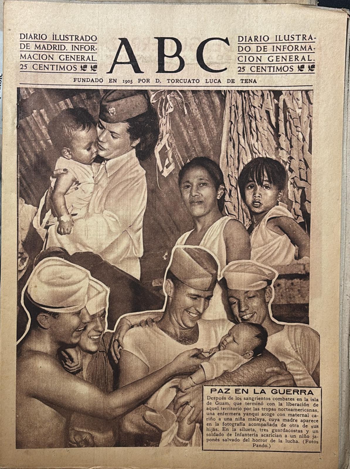 PERIODICO ABC MADRID-SEVILLA 24 DE JULIO DE 1945 Nº 13088