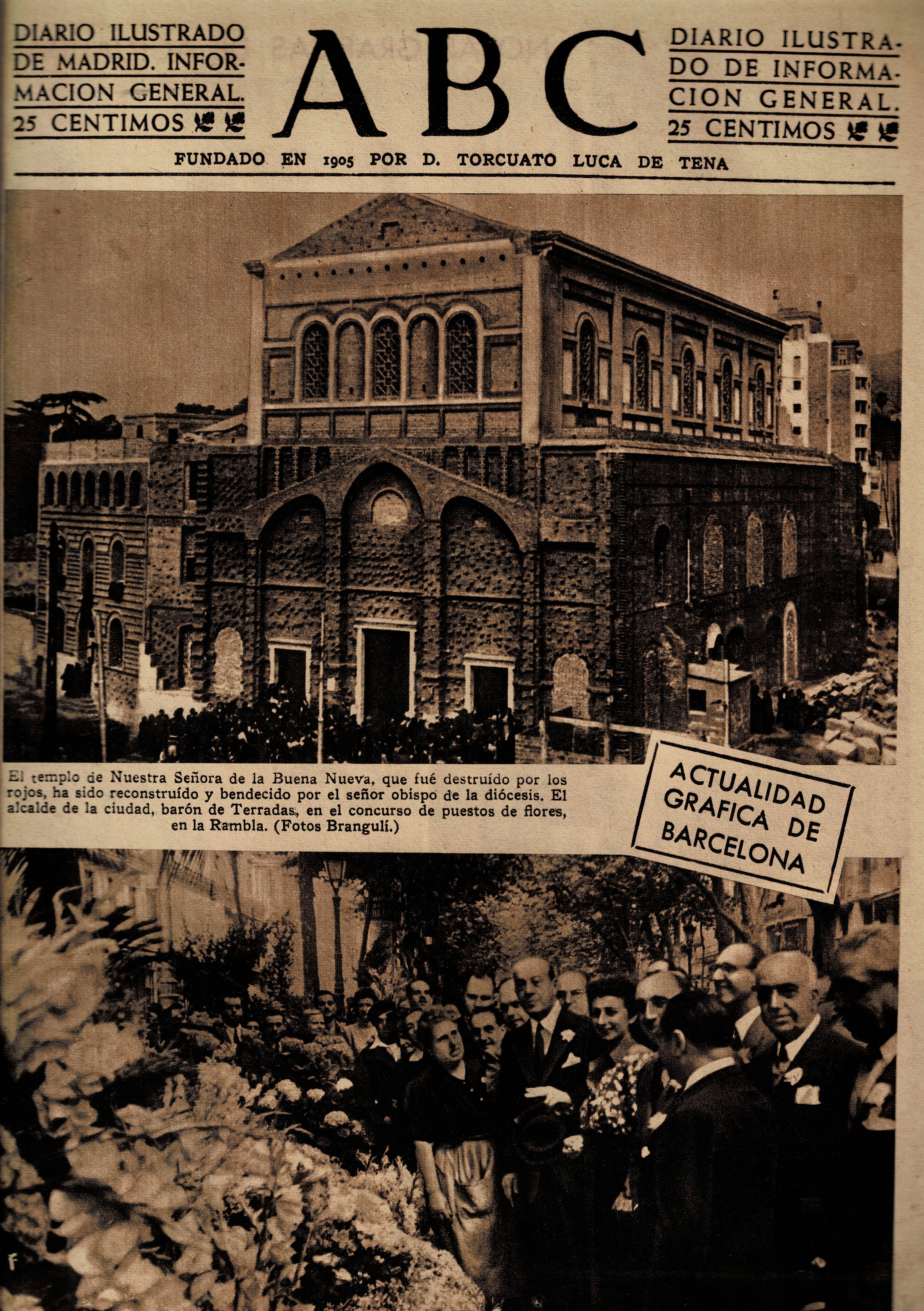 PERIODICO ABC MADRID-SEVILLA 26 DE JUNIO DE 1945 Nº 13064