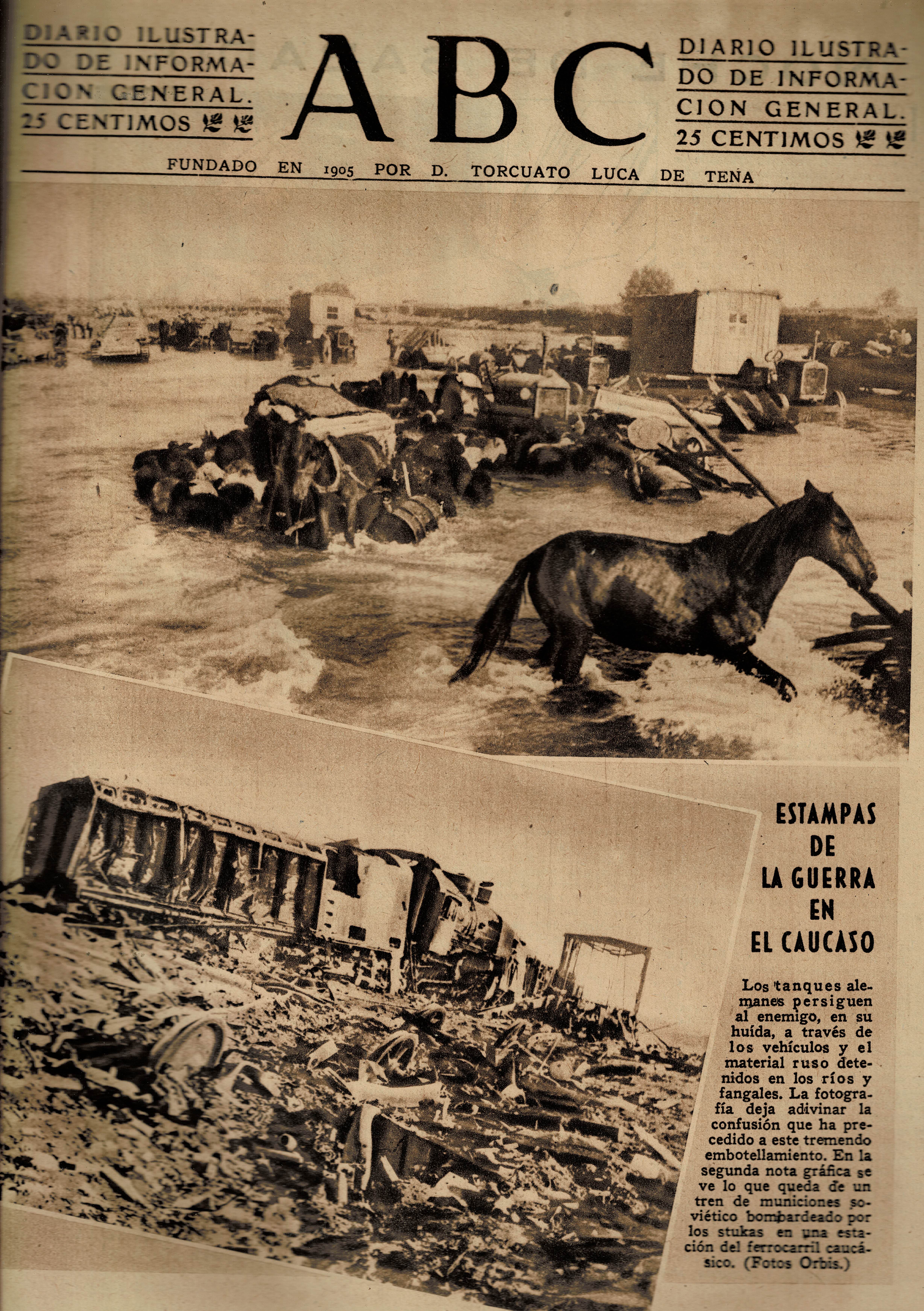 PERIODICO ABC MADRID-SEVILLA 13 DE SEPTIEMBRE DE 1942