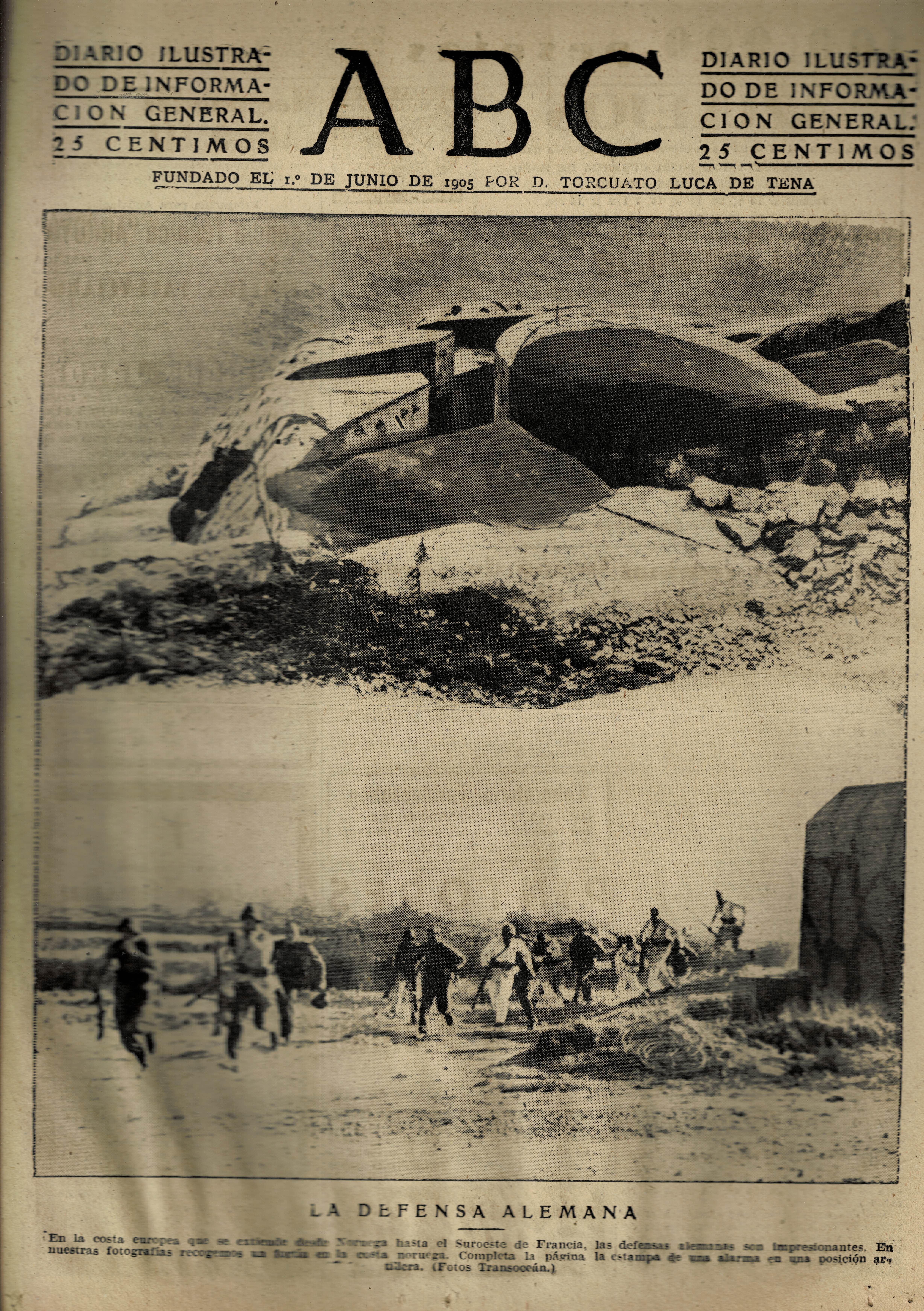 PERIODICO ABC MADRID-SEVILLA 24 DE SEPTIEMBRE DE 1942