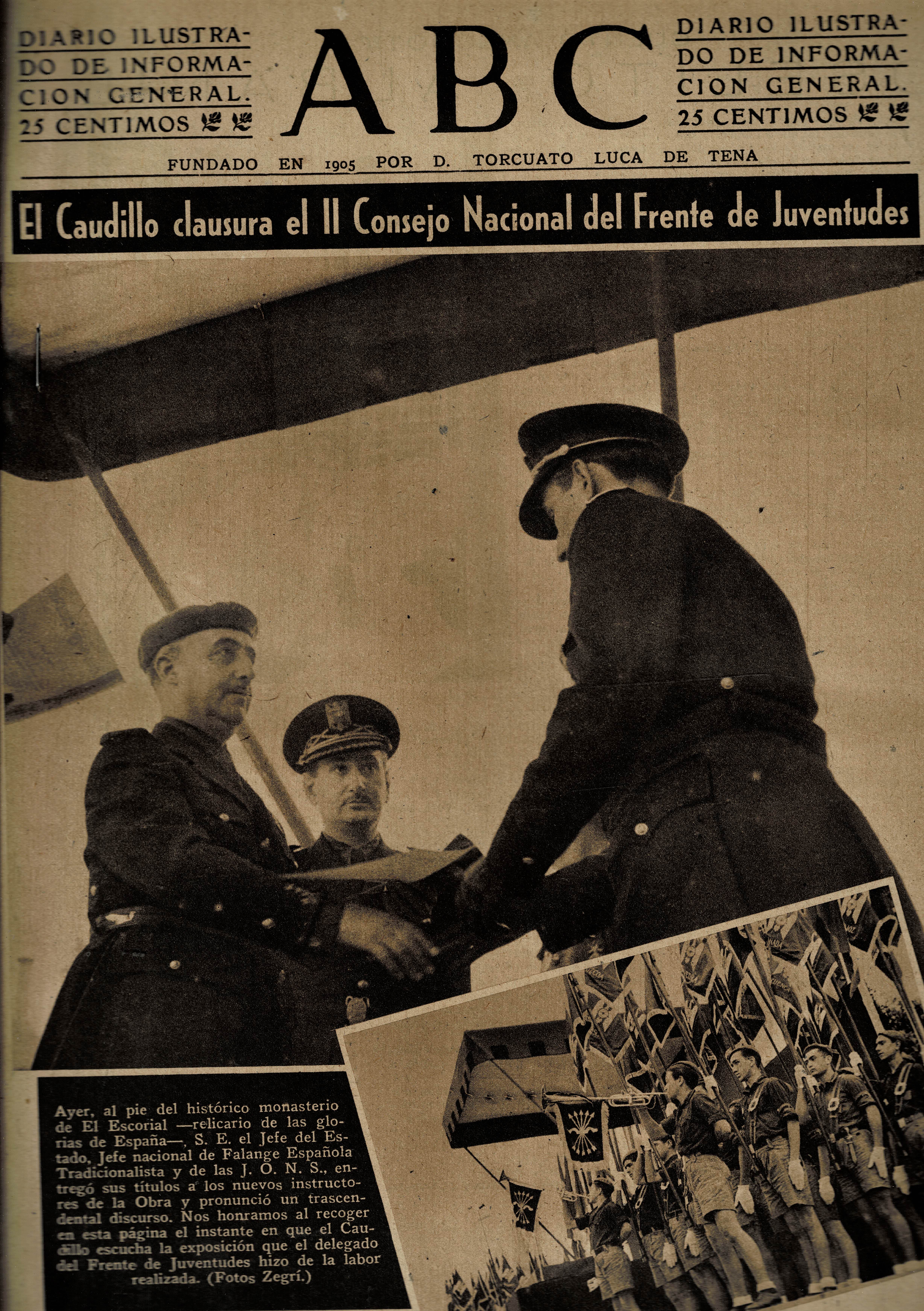 PERIODICO ABC MADRID-SEVILLA 6 DE OCTUBRE DE 1942