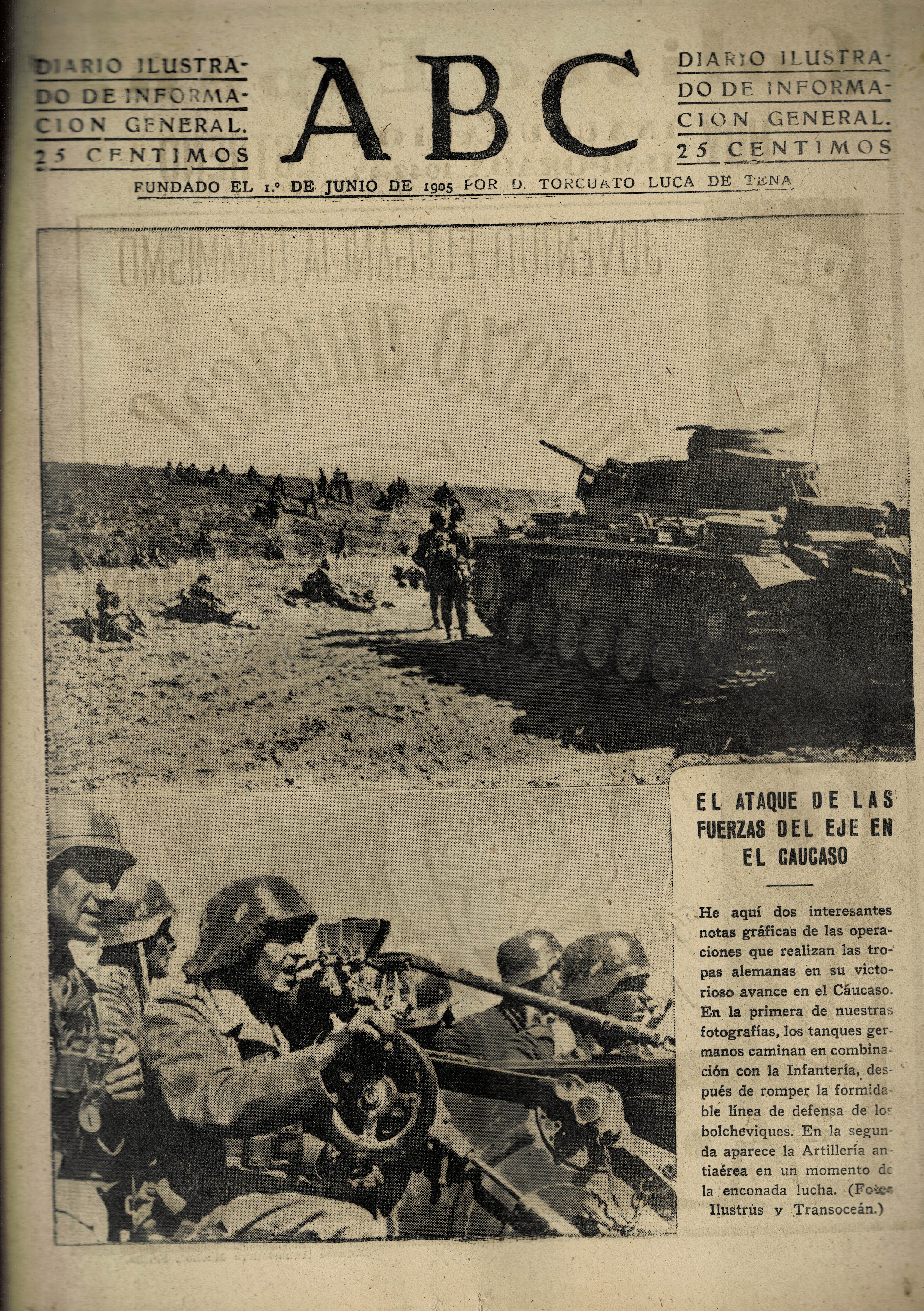 PERIODICO ABC MADRID-SEVILLA 8 DE OCTUBRE DE 1942