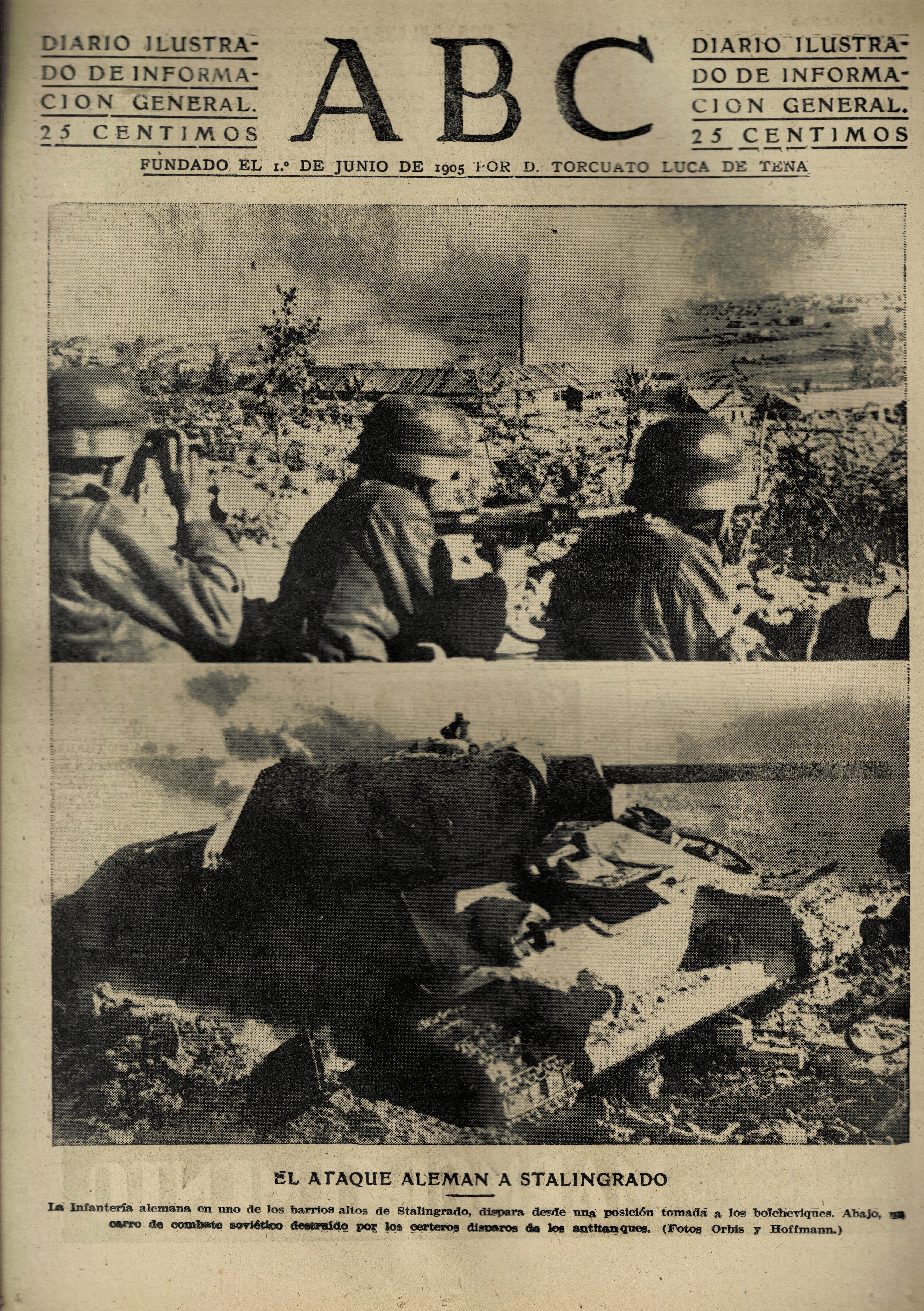 PERIODICO ABC MADRID-SEVILLA 10 DE OCTUBRE DE 1942