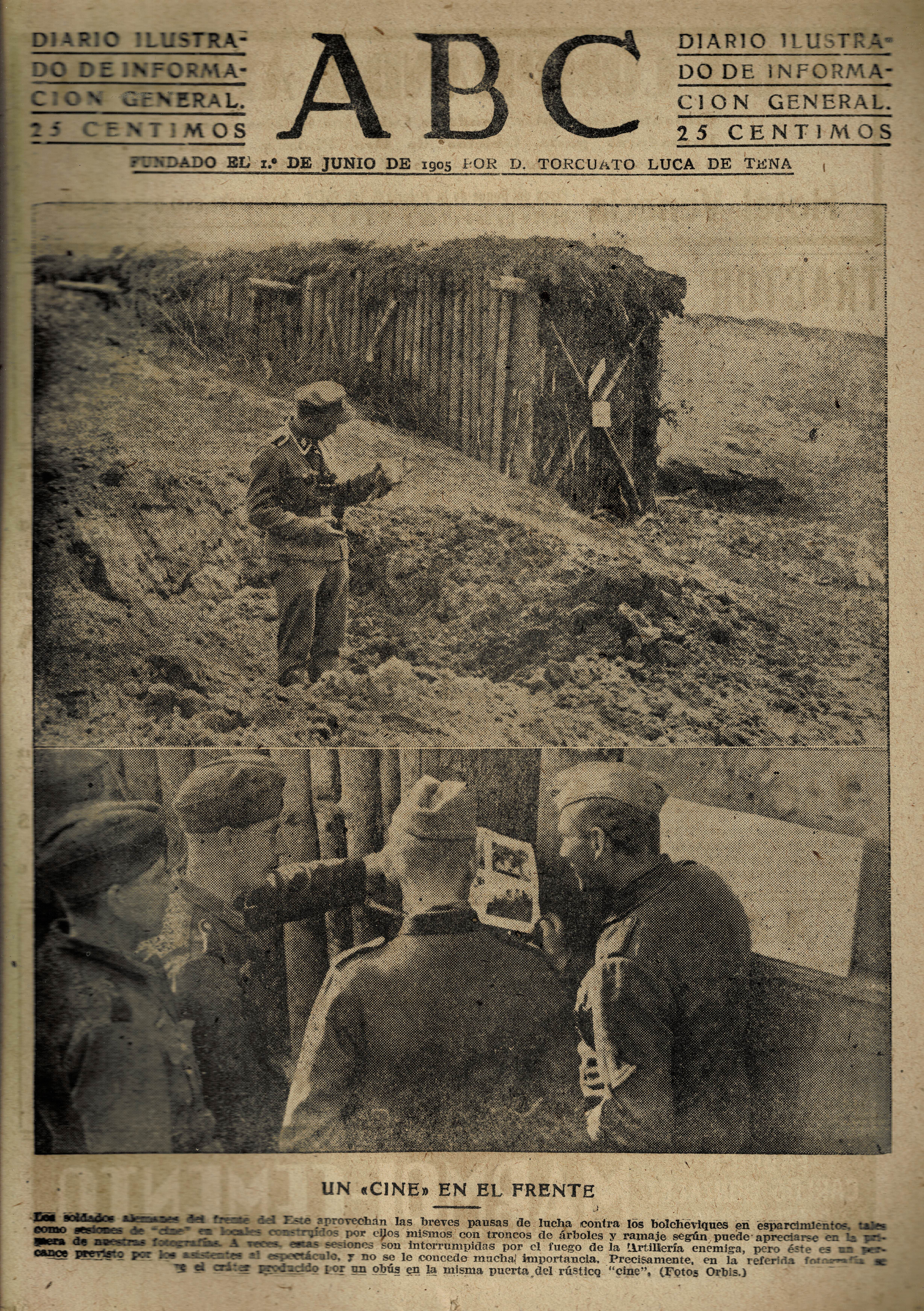 PERIODICO ABC MADRID-SEVILLA 24 DE OCTUBRE DE 1942