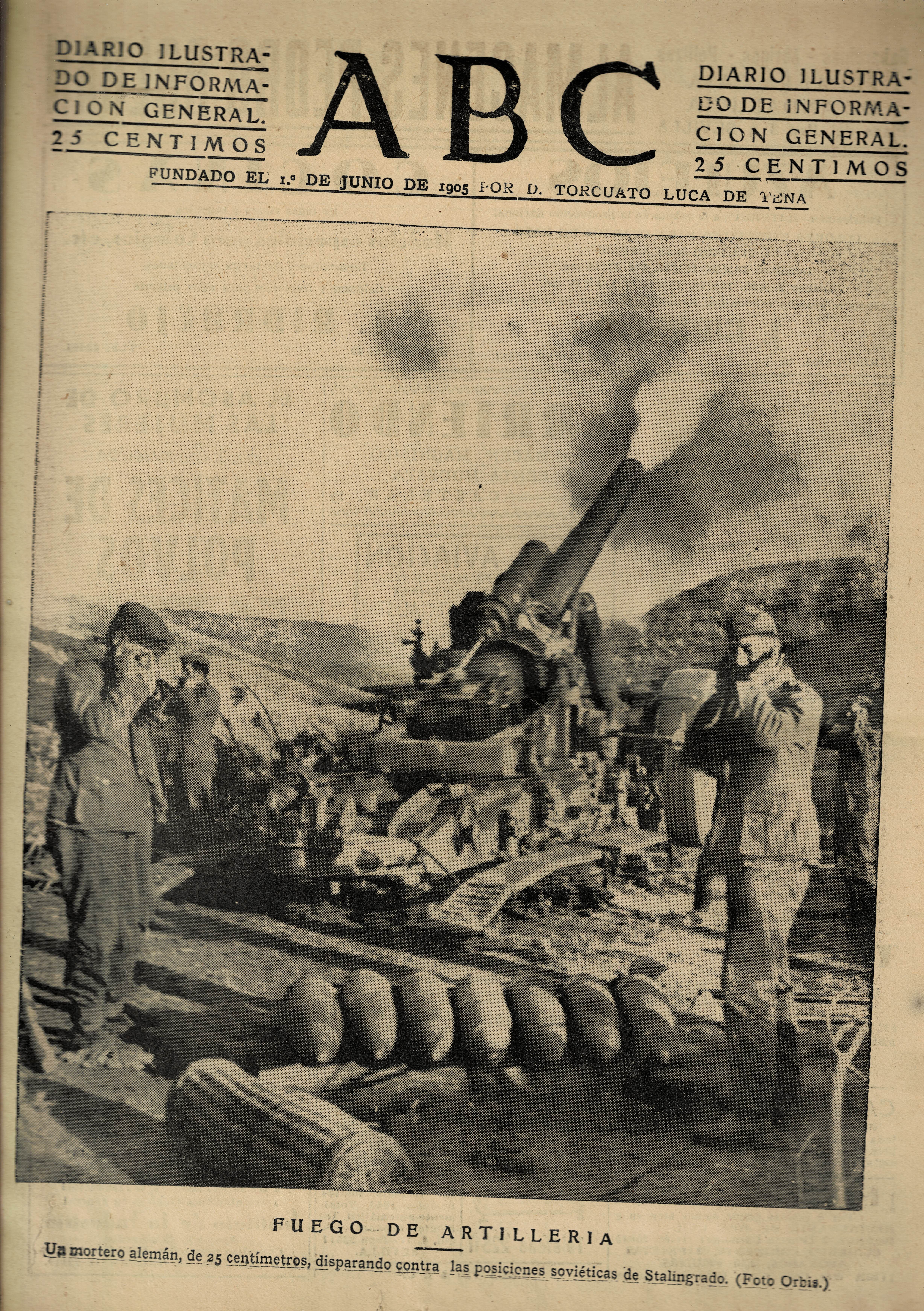 PERIODICO ABC MADRID-SEVILLA 10 DE DICIEMBRE DE 1942 Nº 12273