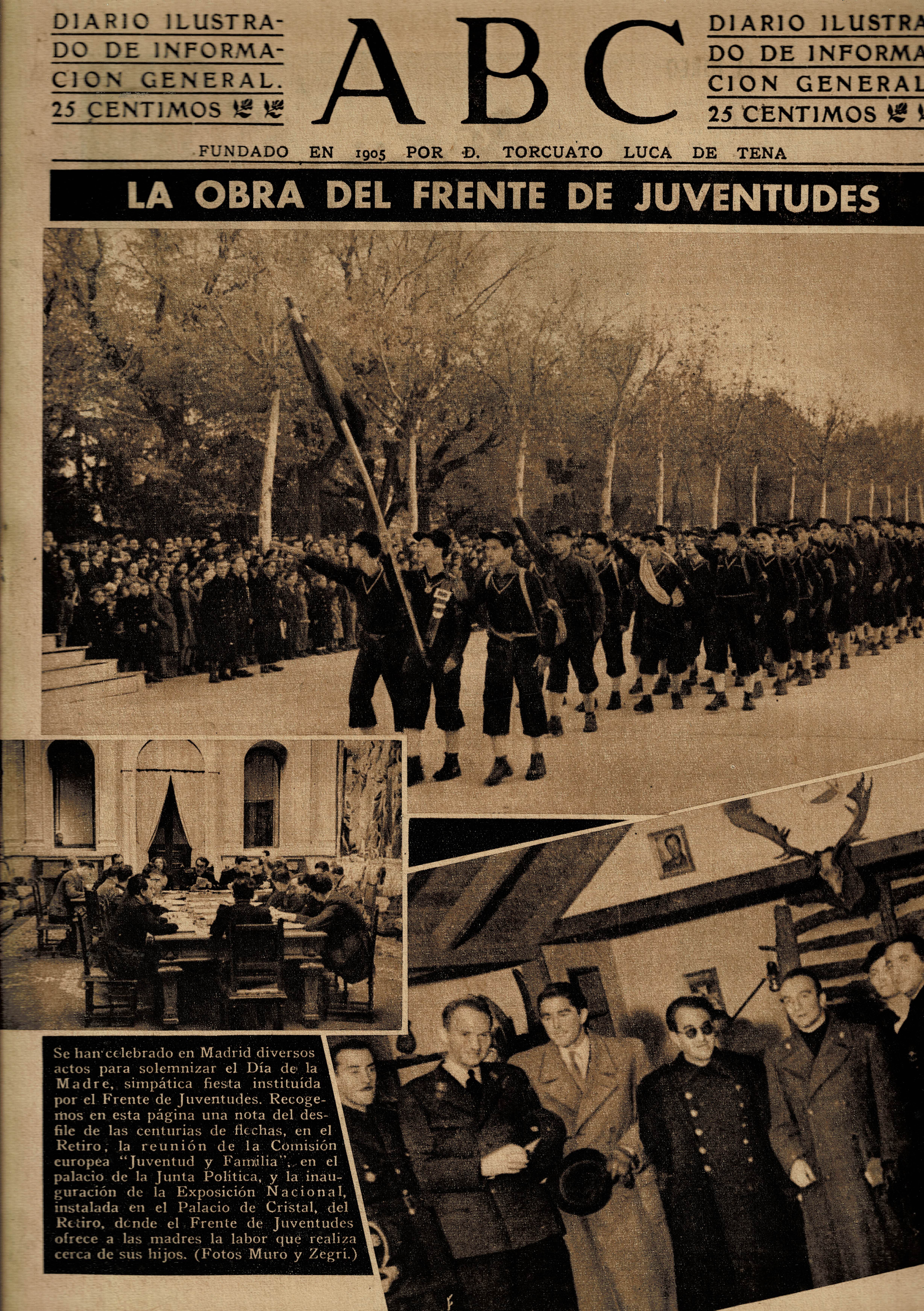 PERIODICO ABC MADRID-SEVILLA 11 DE DICIEMBRE DE 1942 Nº 12274