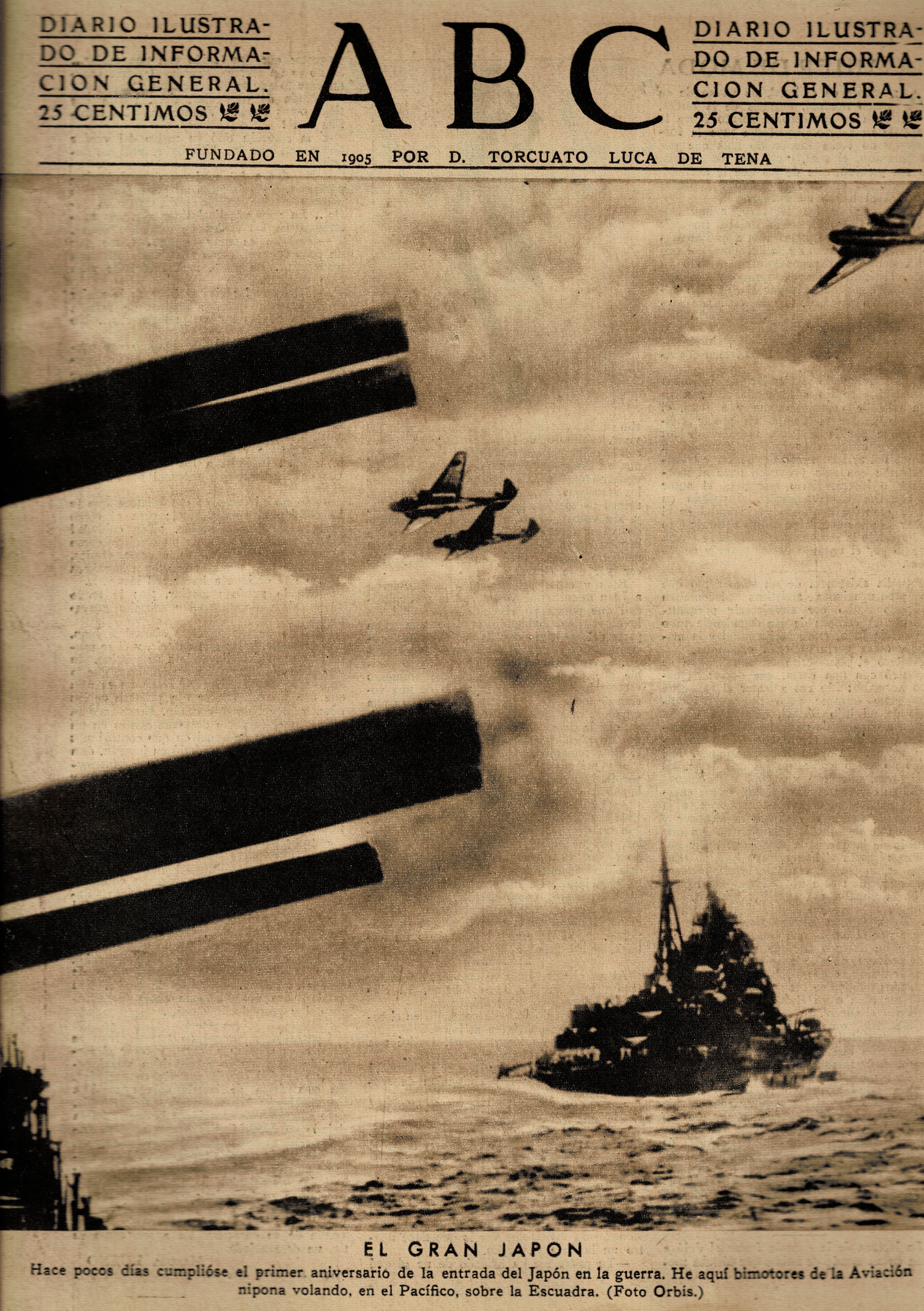 PERIODICO ABC MADRID-SEVILLA 15 DE DICIEMBRE DE 1942 Nº 12277