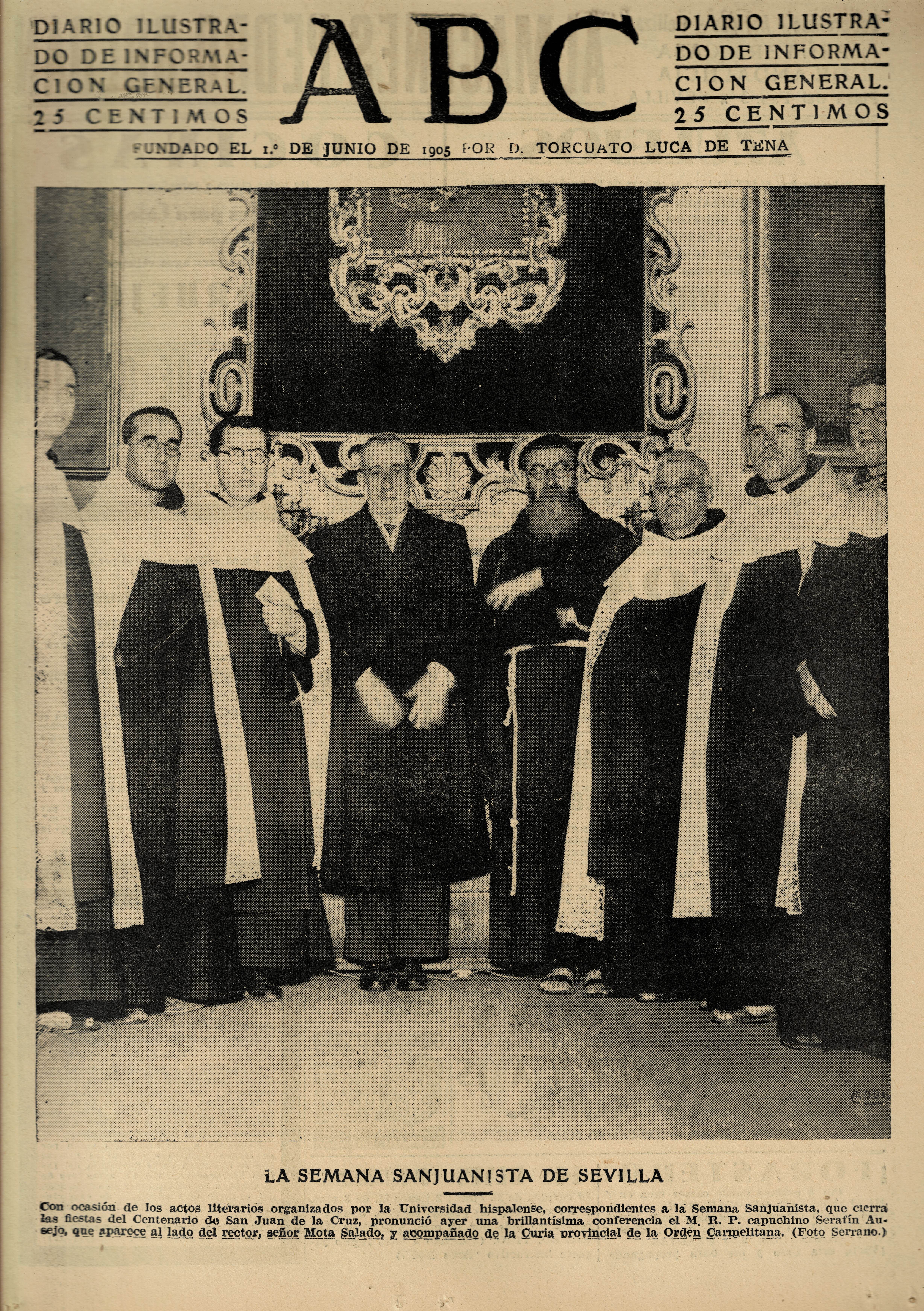PERIODICO ABC MADRID-SEVILLA 17 DE DICIEMBRE DE 1942 Nº 12279