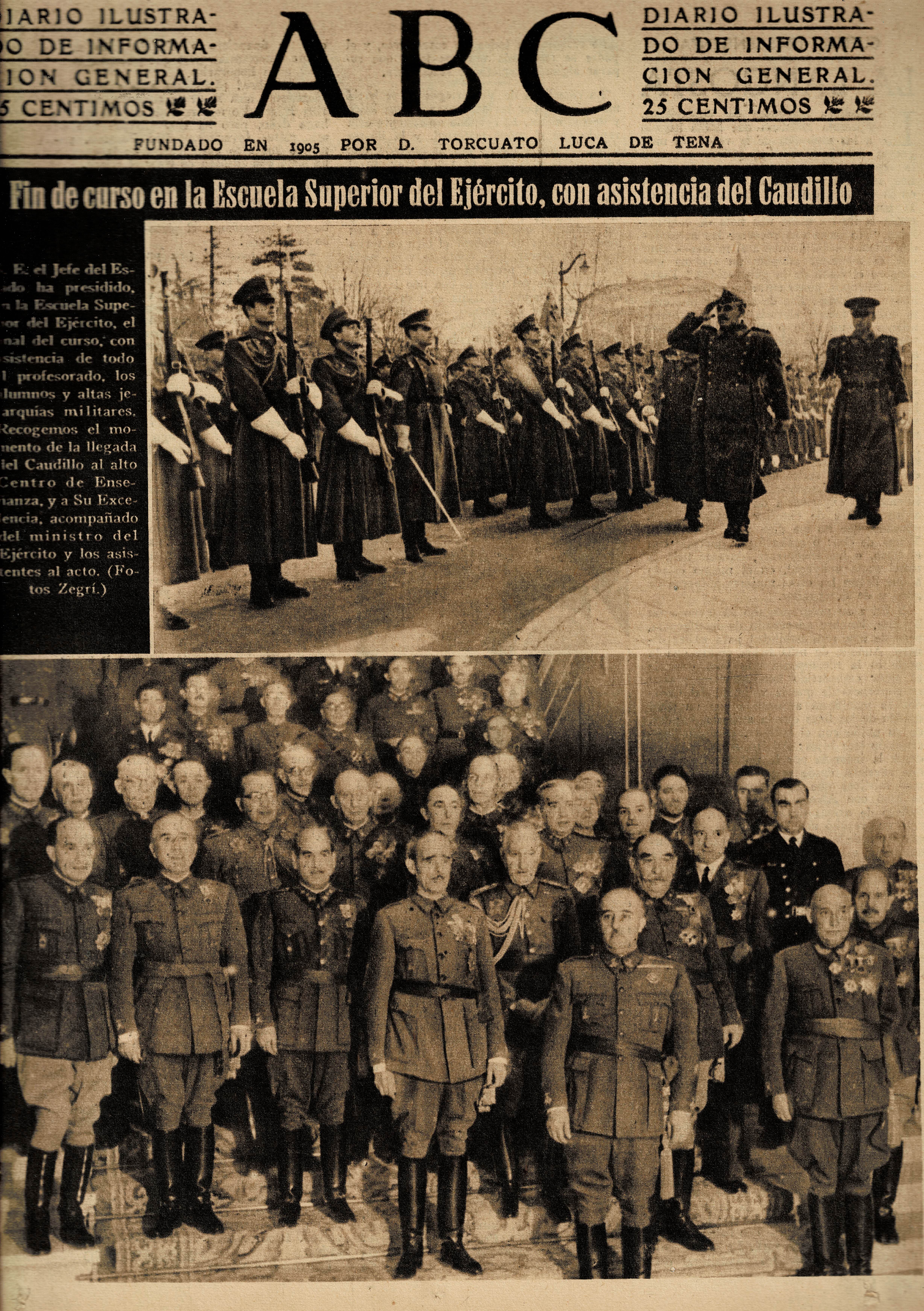 PERIODICO ABC MADRID-SEVILLA 22 DE DICIEMBRE DE 1942 Nº 12283