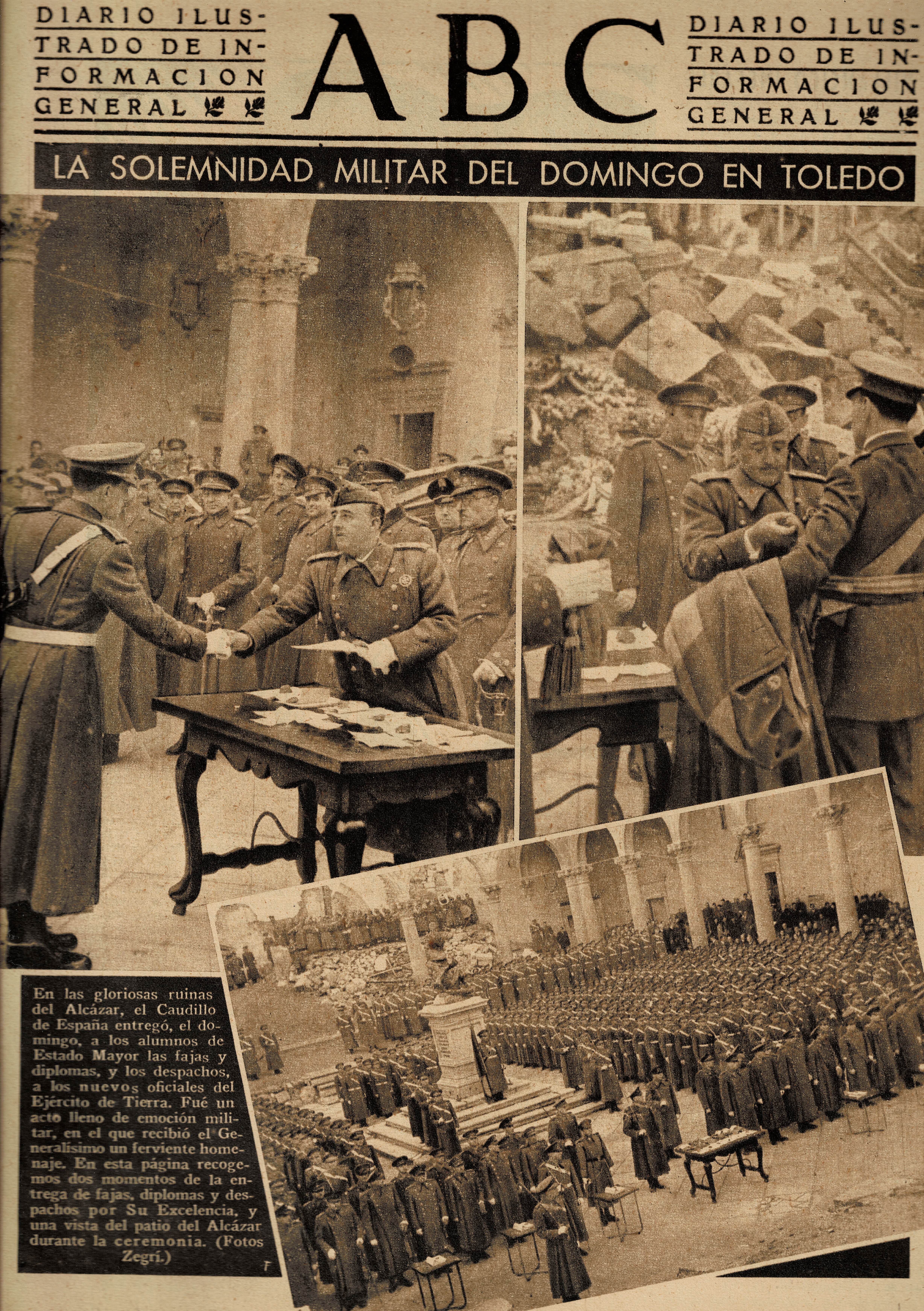 PERIODICO ABC MADRID-SEVILLA 23 DE DICIEMBRE DE 1942 Nº 12284