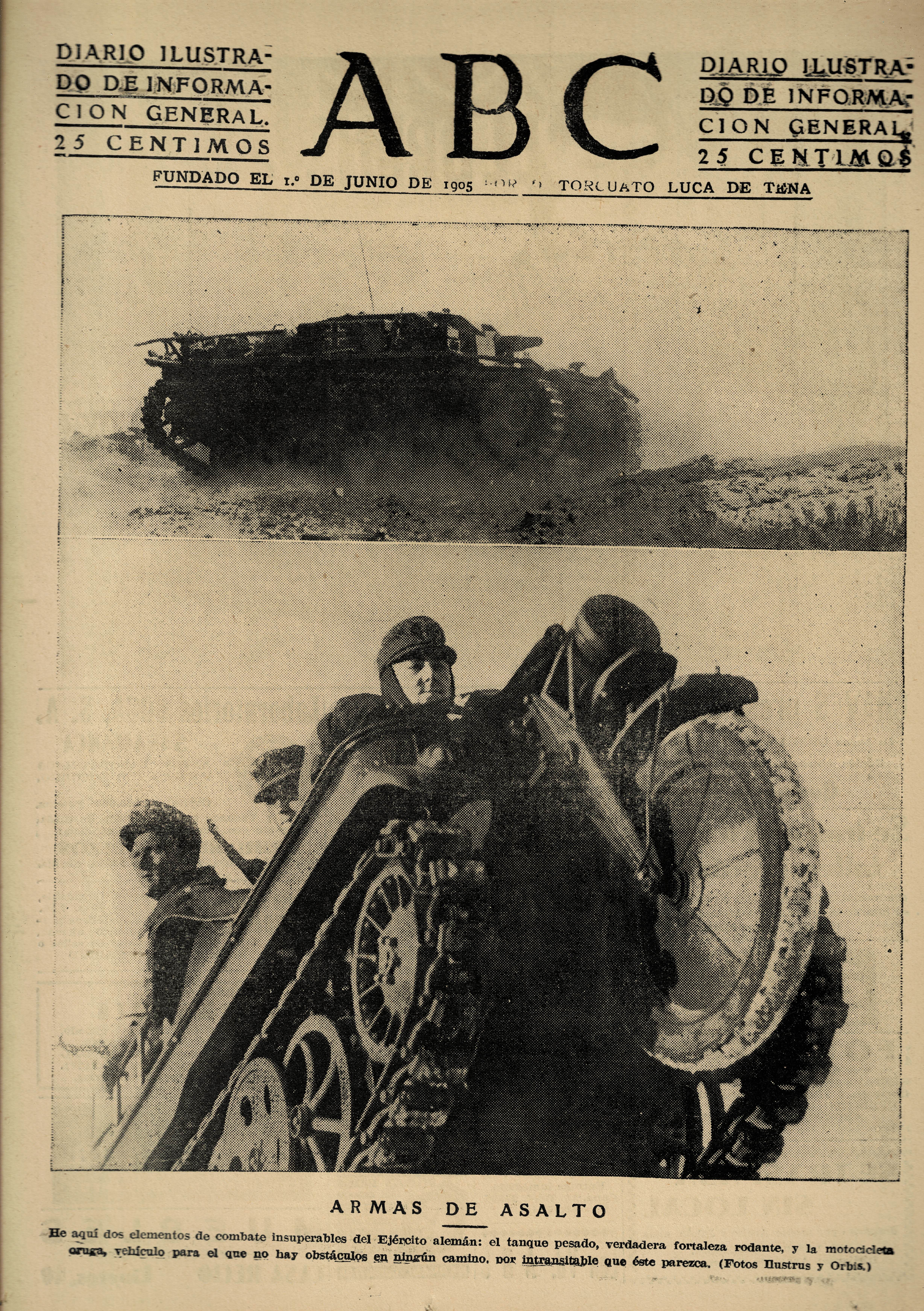 PERIODICO ABC MADRID-SEVILLA 24 DE DICIEMBRE DE 1942 Nº 12285