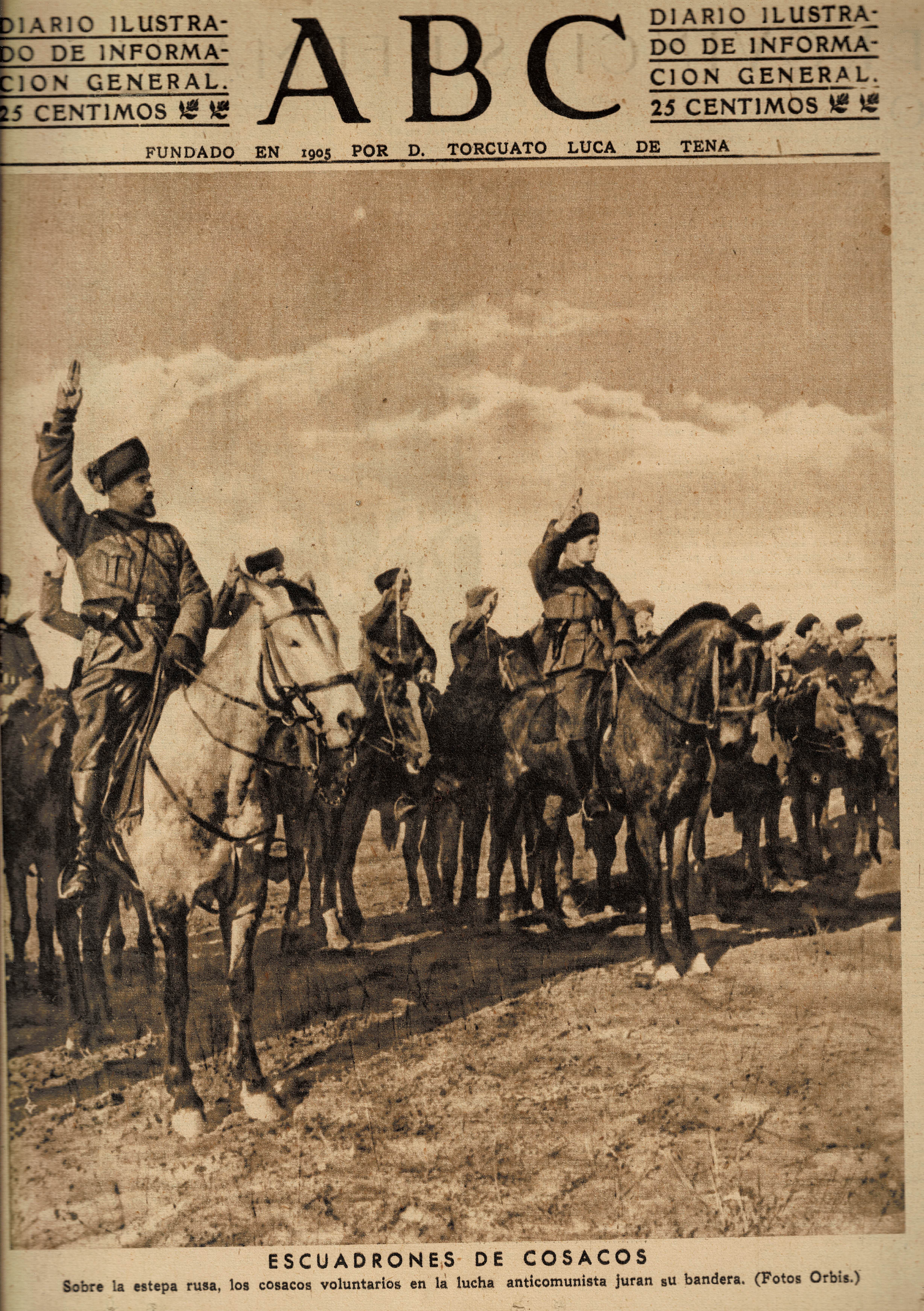 PERIODICO ABC MADRID-SEVILLA 27 DE DICIEMBRE DE 1942 Nº 12287