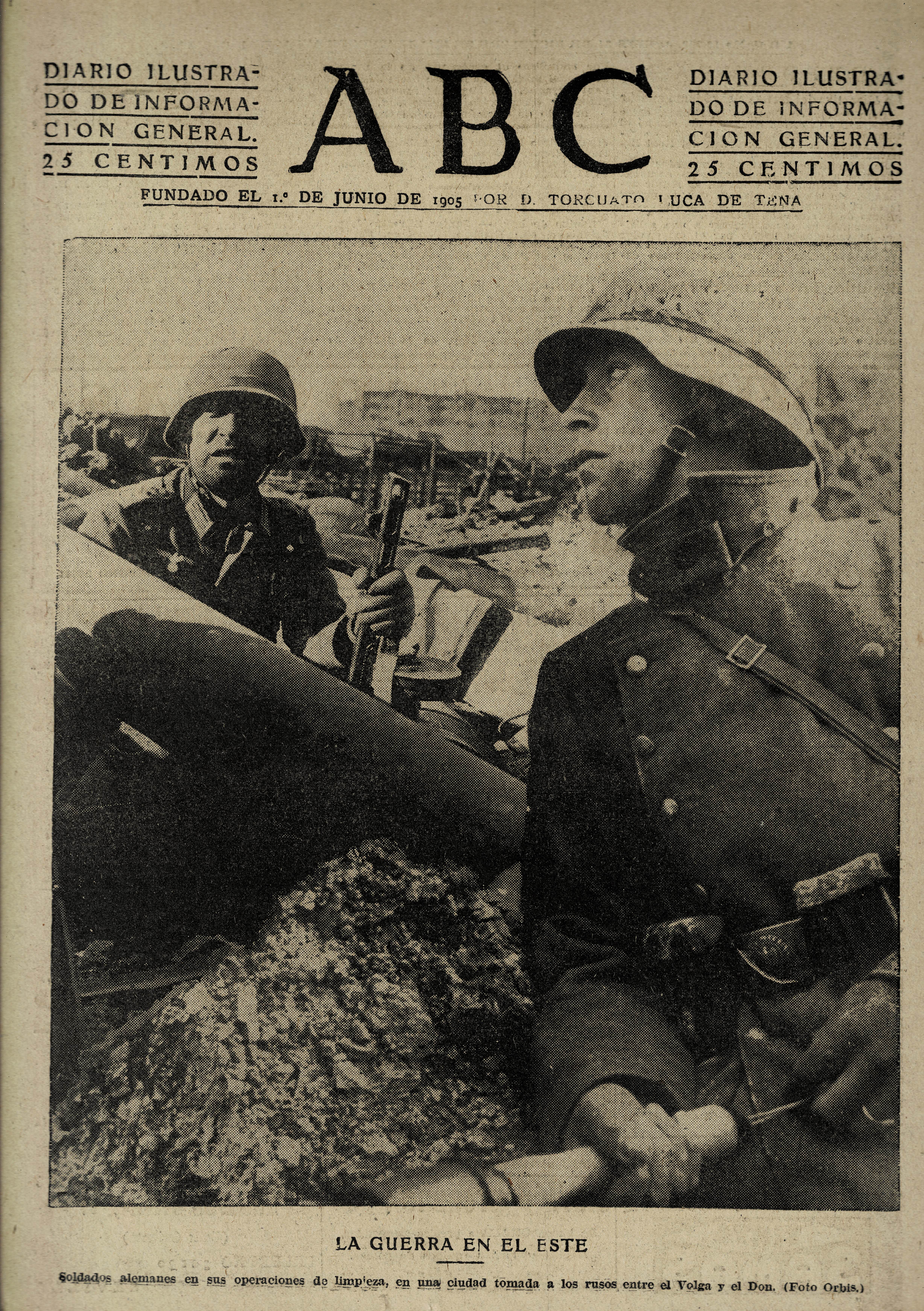 PERIODICO ABC MADRID-SEVILLA 31 DE DICIEMBRE DE 1942 Nº 12290