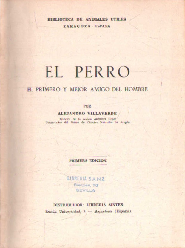 EL PERRO. EL PRIMERO Y MEJOR AMIGO DEL HOMBRE