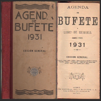 AGENDA DE BUFETE O LIBRO DE MEMORIA DIARIO PARA 1931 PEDICION GENERAL