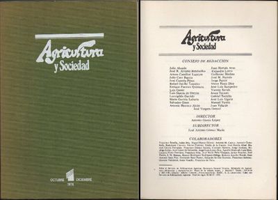 AGRICULTURA Y SOCIEDAD. OCTUBRE - DICIEMBRE 1976.