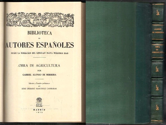 OBRA DE AGRICULTURA. BIBLIOTECA DE AUTORES ESPAÑOLES 235.