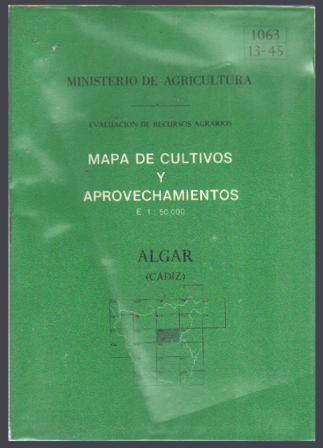 MAPA DE CULTIVOS Y APROVECHAMIENTOS - ALGAR - CADIZ