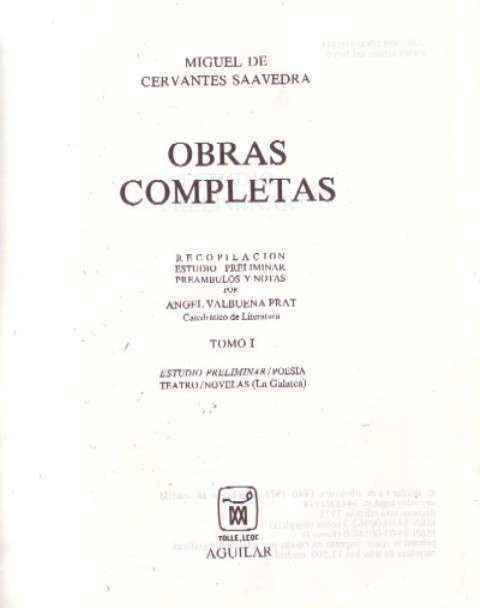 OBRAS COMPLETAS. TOMO I