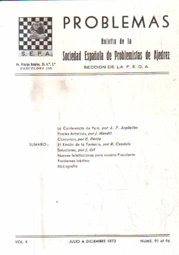 JULIO A DICIEMBRE 1972. Nº 91  AL 96.
