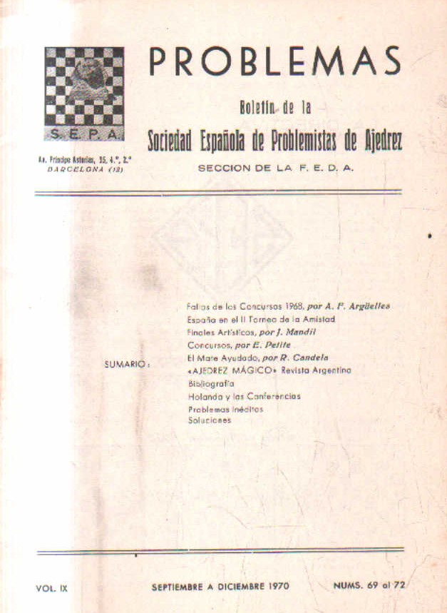 SEPTIEMBRE A  DICIEMBRE. 1970. Nº 69  AL 72.