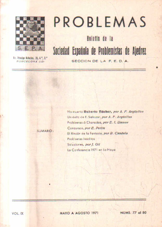 MAYO A  AGOSTO. 1971. Nº 77  AL 80.