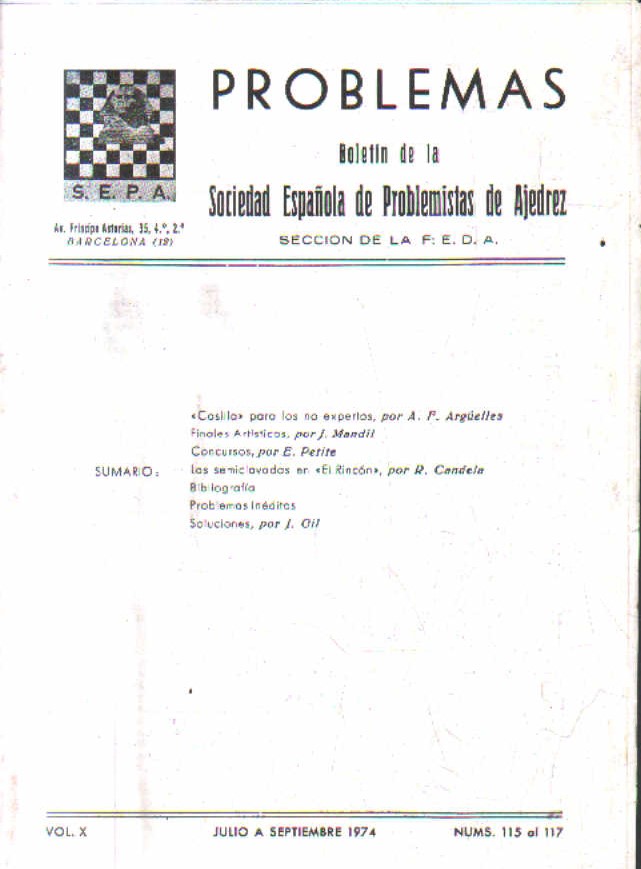 JULIO A SEPTIEMBRE. 1974. Nº 115   AL 117.