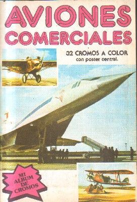 AVIONES COMERCIALES. 32 CROMOS A COLOR CON POSTER CENTRAL.