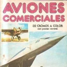 AVIONES COMERCIALES. 32 CROMOS A COLOR CON POSTER CENTRAL.