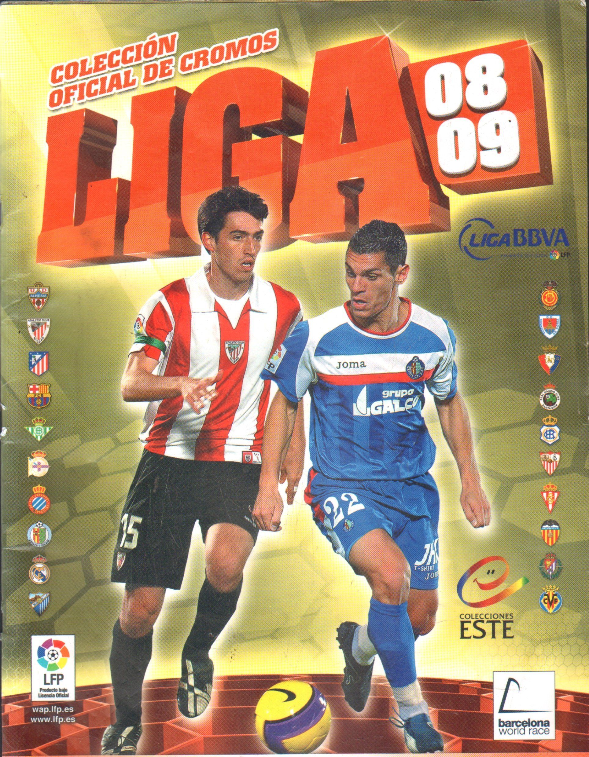 COLECCIÓN DE CROMOS OFICIAL LIGA 2008-2009. ÁLBUM INCOMPLETO