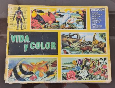 ÁLBUM DE CROMOS. VIDA Y COLOR. FLORES, INSECTOS, REPTILES, ANIMALES...INCOMPLETO