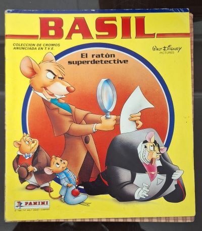 ÁLBUM DE CROMOS. BASIL. EL RATÓN SUPERDETECTIVE. COMPLETO