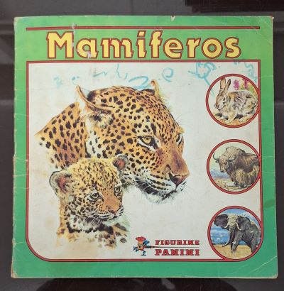 ÁLBUM DE CROMOS. MAMÍFEROS. PANINI. INCOMPLETO