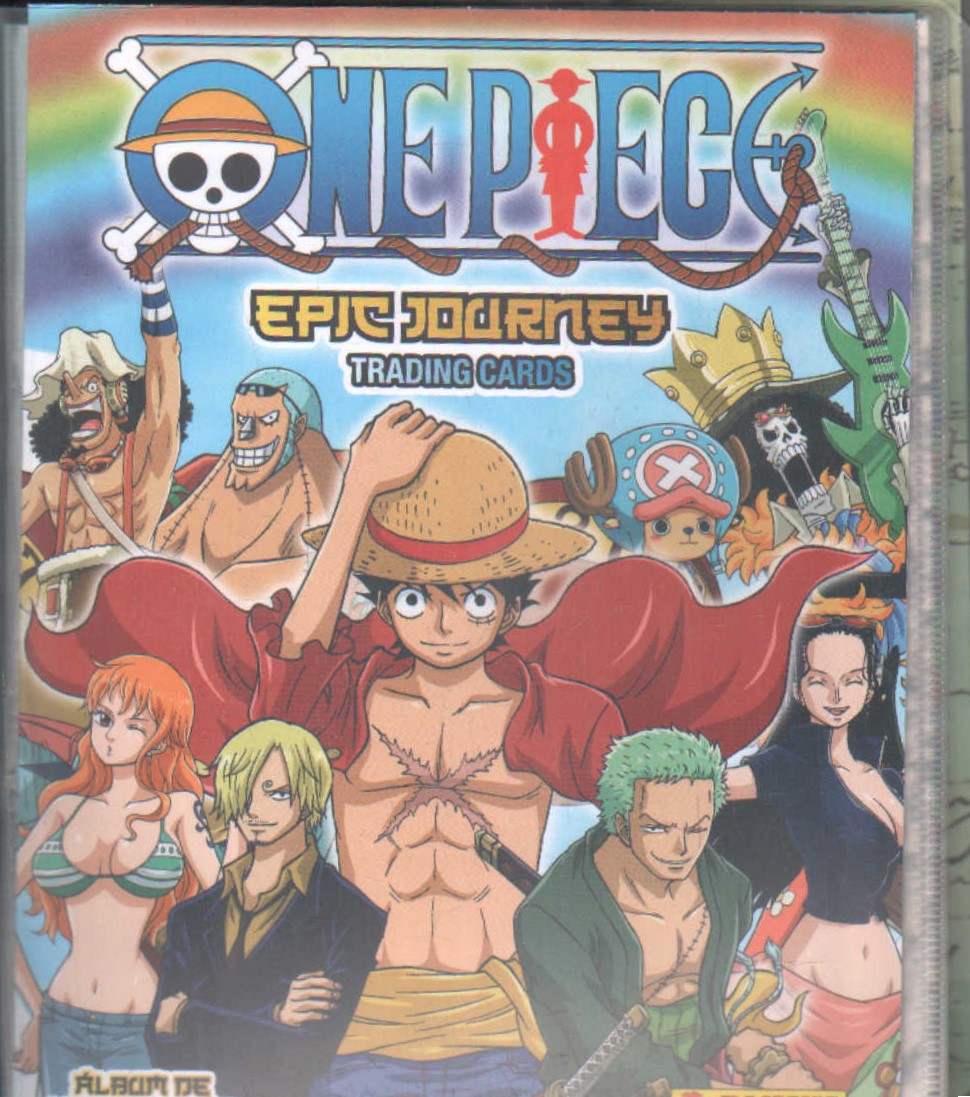 ALBUM ONE PIECE. EPIC JOURNEY. TRADING CARDS. INCOMPLETO