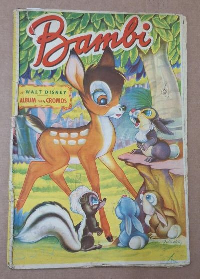 ÁLBUM DE CROMOS. BAMBI DE WALT DISNEY. COMPLETO